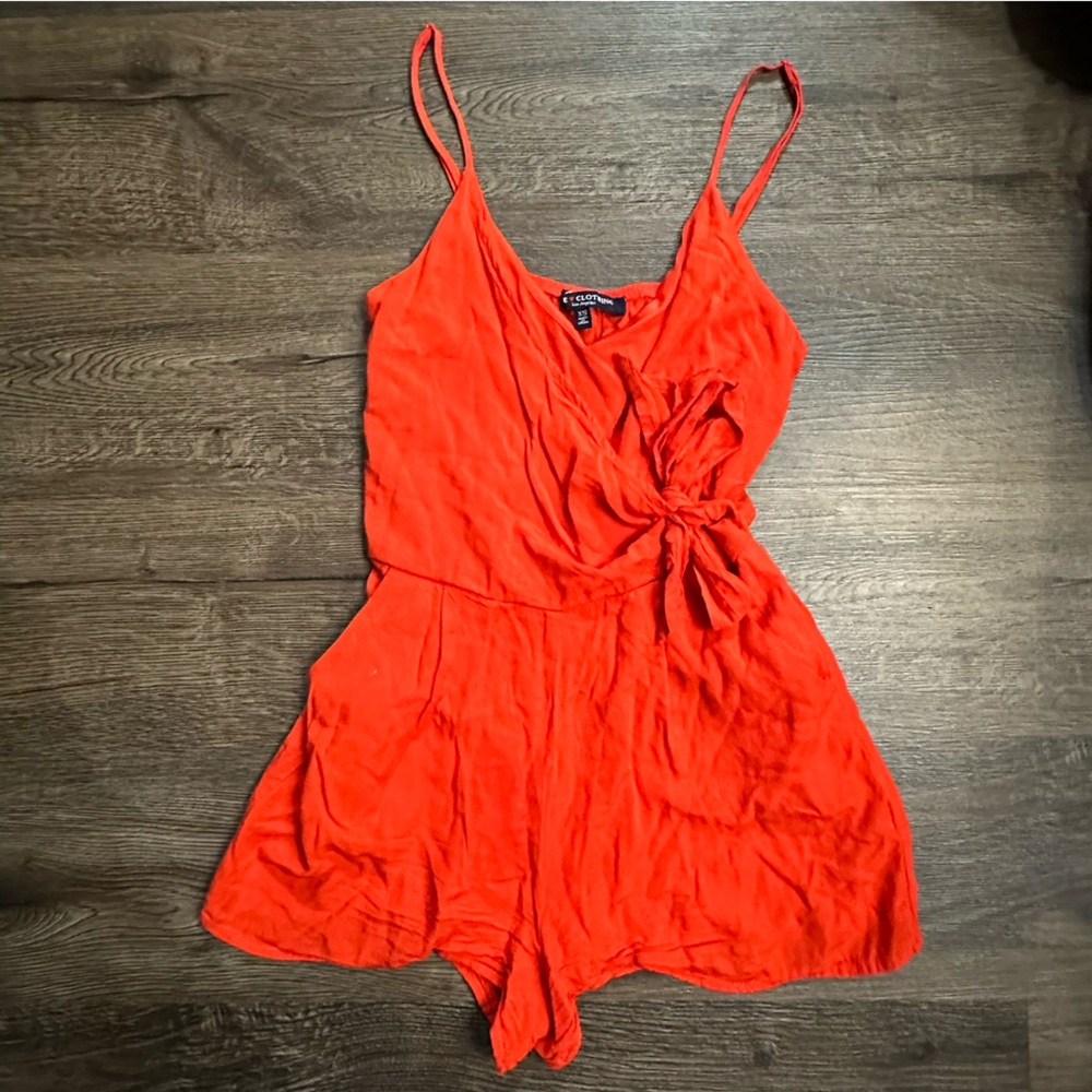 One Clothing Bold Red romper